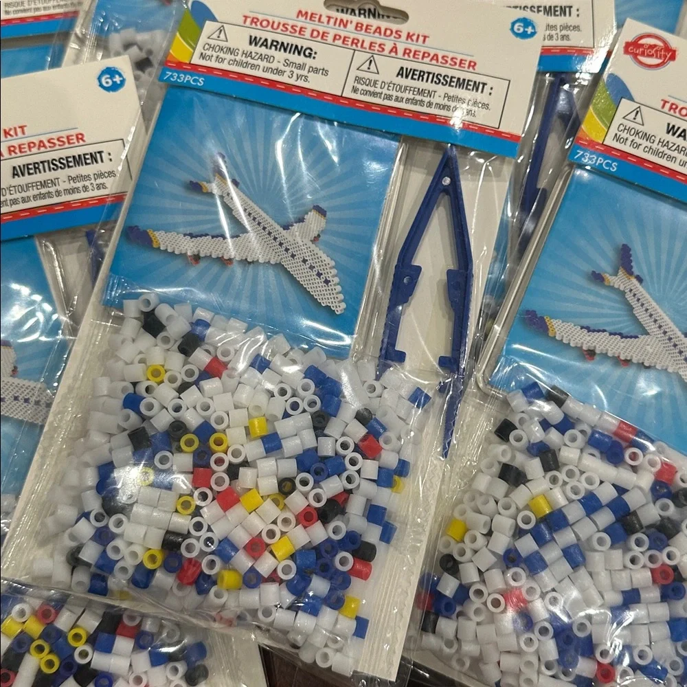 Airplane Themed Bead Craft Kit - Multicolor - bundle 10 total